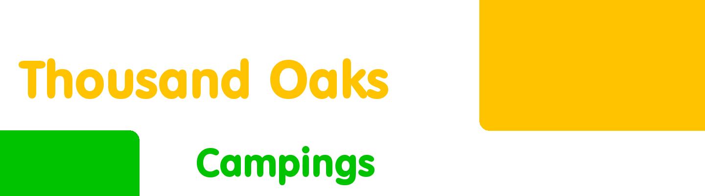 Best campings in Thousand Oaks - Rating & Reviews